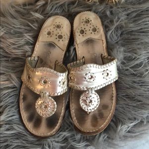 Jack Rogers gold Hampton sandals size 6